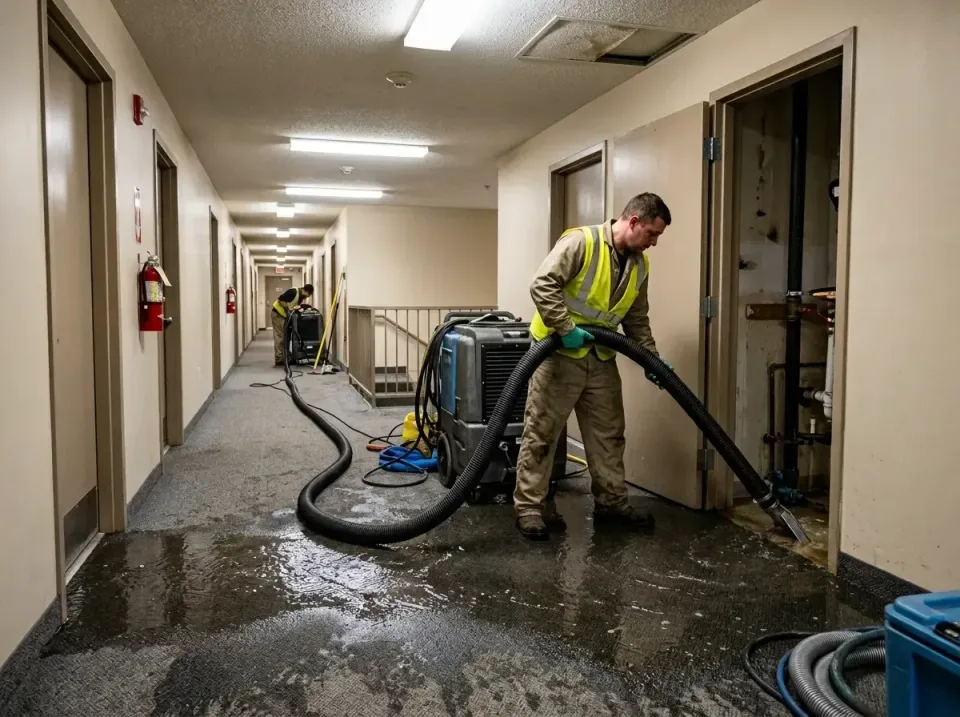 multi-unit-apartment-hallway-f-005 — frequently asked questions, Emergency Burst Pipe Water Extraction & Removal in Sandy Oa…